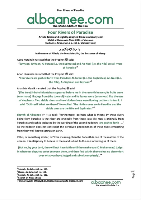 Four Rivers of Paradise