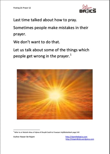 What Shouldn’t we Do in the Prayer