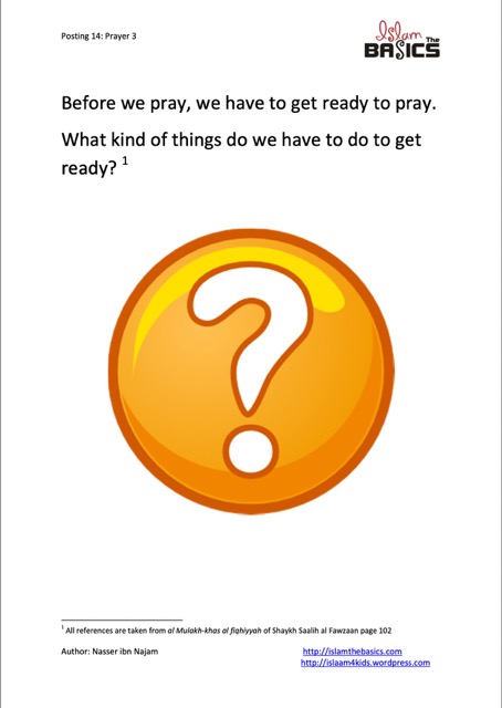 What do we do before we pray