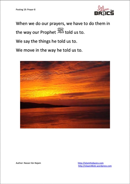 What movements do we make during our prayer
